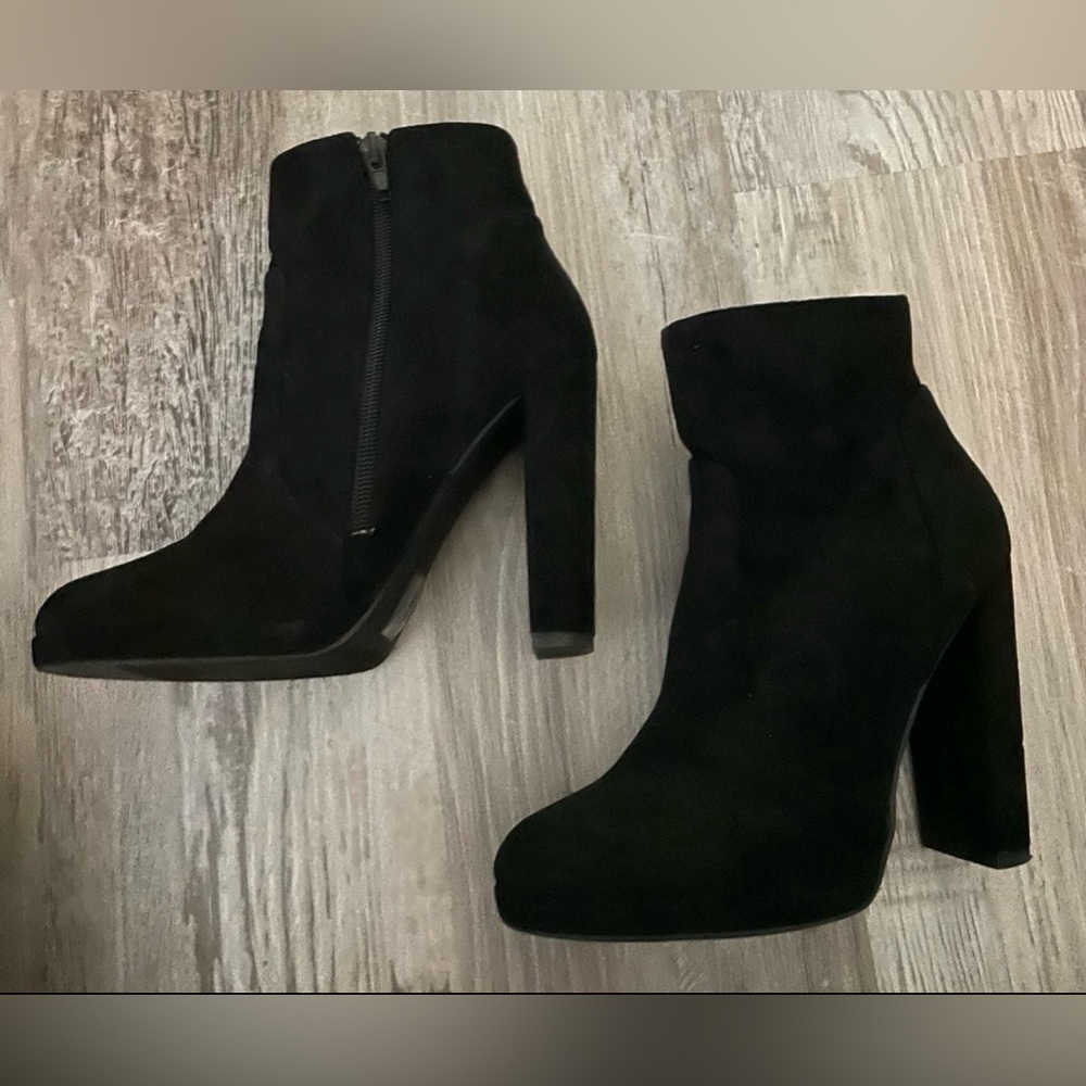 Chunky heel booties